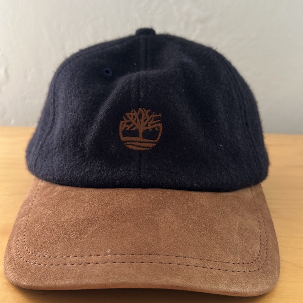 Vintage Timberland Black and Brown Cap